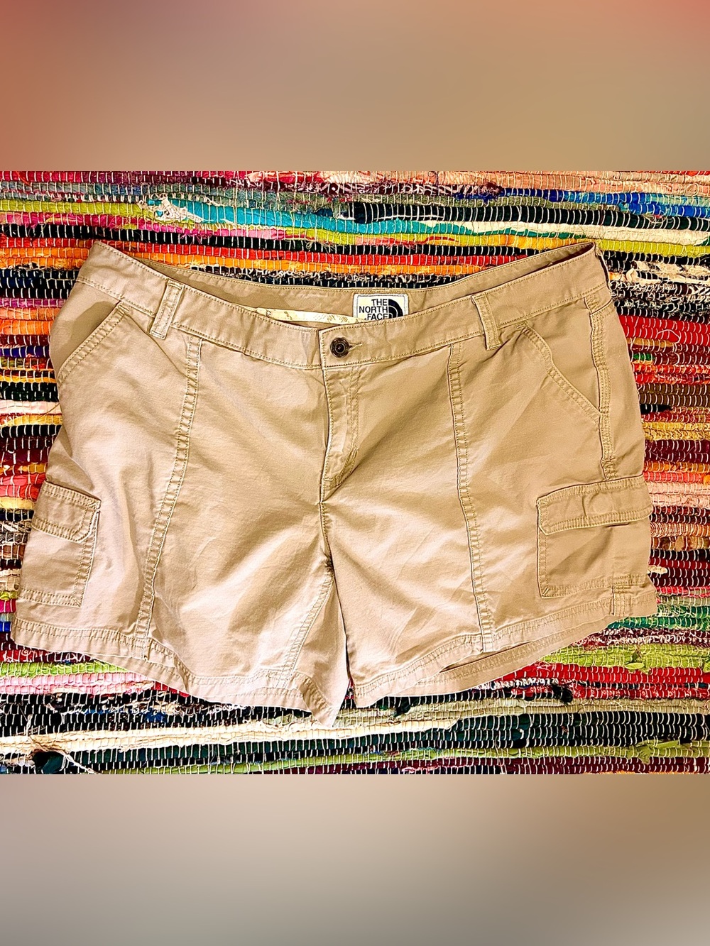 Womens Khaki Cargo Shorts by The North Face - Size 16